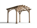 Pérgola de jardín de madera maciza 300x250x240 cm - natural - estructura arqueada con techo de listones